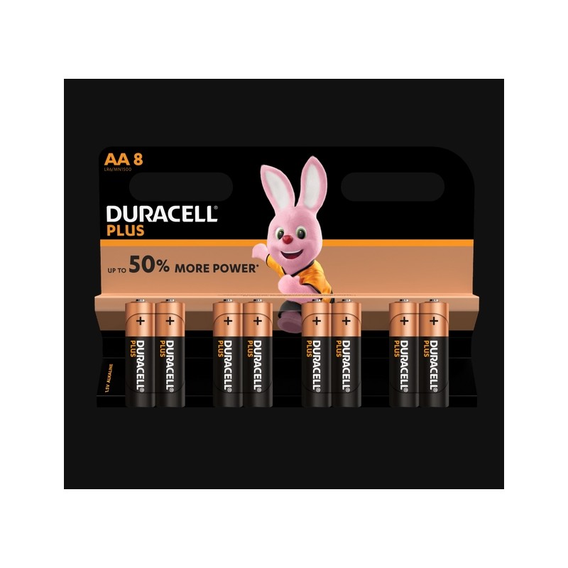 Piles Plus alcalines - LR06 - AA - Lot de 8 - DURACELL - Pile classique - SI-534836