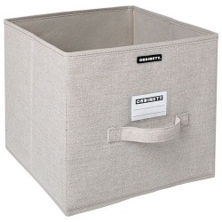 Cube de rangement - Linette - Beige - ORDINETT - Rangement et soin du linge - DE-442269