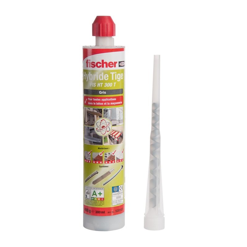 Résine de scellement chimique - Tiges filetées - Gris - 300 ml - FISCHER - Scellement chimique - SI-234016