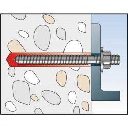 Résine de scellement chimique - Vinylester FIS VS 300 T - Gris - 300 ml - FISCHER - Scellement chimique - SI-410670