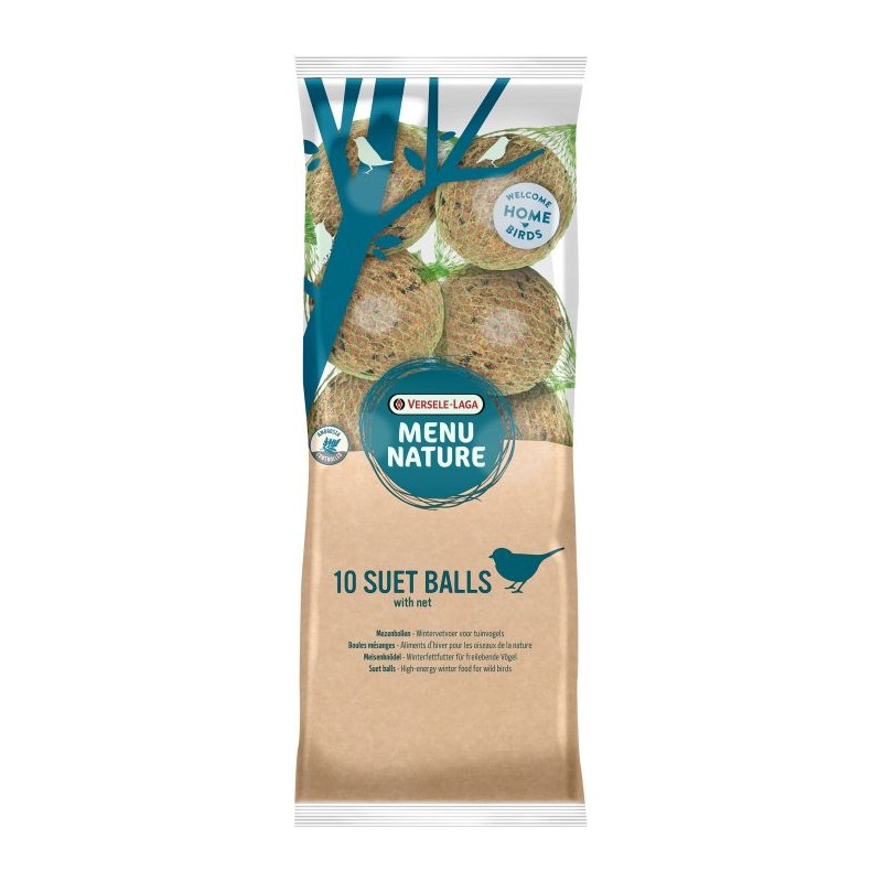 Sachet de 10 boules de graisse - Oiseaux du jardin - VERSELE LAGA - Oiseaux, volatiles - DE-564493