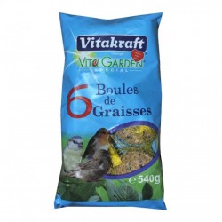 Sachet de 6 boules de graisse - Oiseaux du jardin - VITAKRAFT - Oiseaux, volatiles - DE-803973