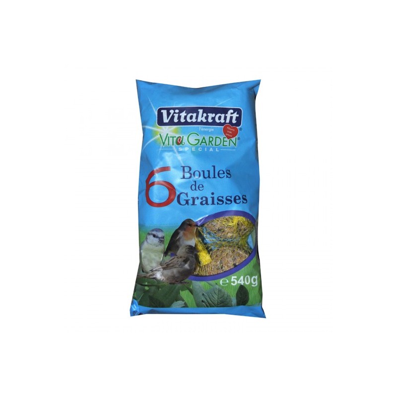 Sachet de 6 boules de graisse - Oiseaux du jardin - VITAKRAFT - Oiseaux, volatiles - DE-803973