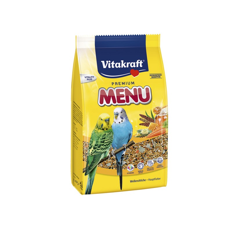 Graines - Menu Premium - Perruche - 900 gr - VITAKRAFT - Oiseaux, volatiles - DE-793711