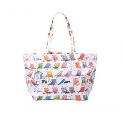 Sac cabas - Motif Plage - Poussette de marché / Cabas / Panier - BR-104131