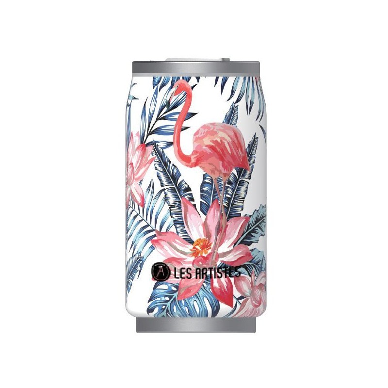 Canette isotherme - Pull Can It - Flamingo - 280 ml - LES ARTISTES PARIS - Bouteille, gourde, mug, canette - DE-534140