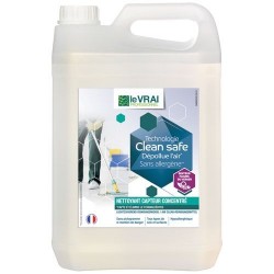 Nettoyant multi surfaces / dépolluant air - Clean Safe - Concentré 5 L - LE VRAI PROFESSIONNEL - Produits multi-usages - DE-5...