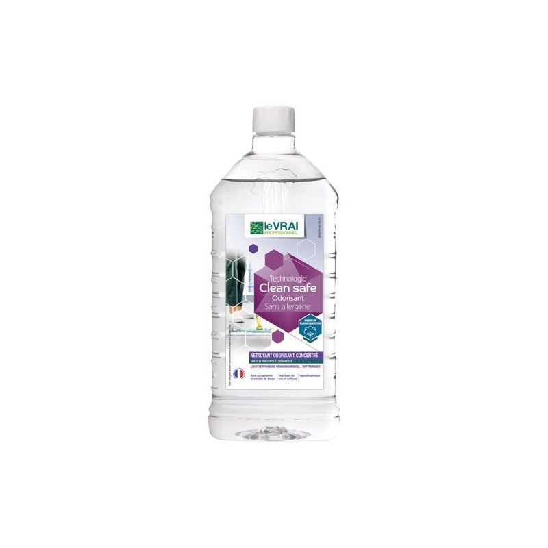 Nettoyant multi surfaces / dépolluant air - Clean Safe - Concentré Odorisant 1 L - LE VRAI PROFESSIONNEL - Produits multi-usa...