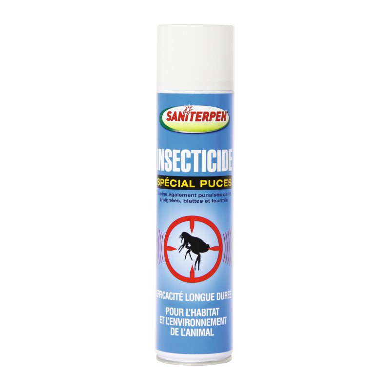 Insecticide tiques et puces - 400 ml - SANITERPEN - Hygiène et entretien animaux - BR-454443