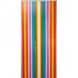 Rideau de lanières - Plastique - 220 x 90 - Arc en Ciel - MOREL - Rideaux - DE-539247