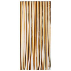 Rideau de lanières - Plastique - 200 x 90 - Brun / Beige - MOREL - Rideaux - DE-539288