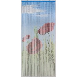 Rideau - Bambou peint - Coquelicot - 200 x 90 - MOREL - Rideaux - DE-183368