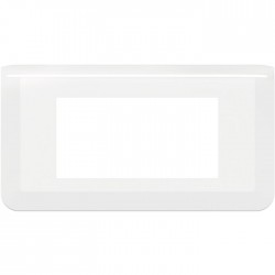 Plaque de finition horizontale pour 4 modules - Mosaic - Blanc - LEGRAND - Plaques d'interrupteur - SI-266119