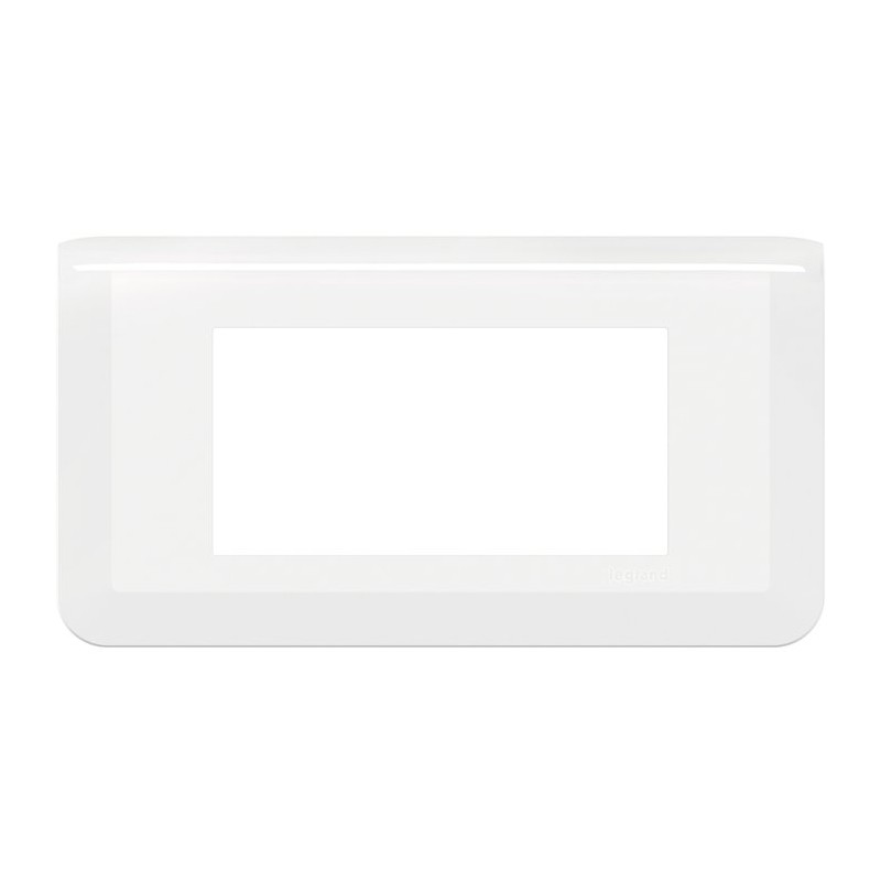 Plaque de finition horizontale pour 4 modules - Mosaic - Blanc - LEGRAND - Plaques d'interrupteur - SI-266119