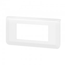 Plaque de finition horizontale pour 4 modules - Mosaic - Blanc - LEGRAND - Plaques d'interrupteur - SI-266119