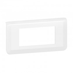 Plaque de finition horizontale pour 4 modules - Mosaic - Blanc - LEGRAND - Plaques d'interrupteur - SI-266119