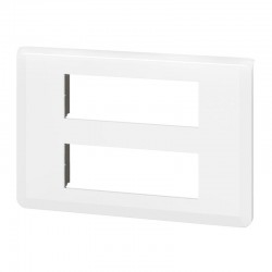 Plaque de finition horizontale pour 2x6 modules - Mosaic - Blanc - LEGRAND - Plaques d'interrupteur - SI-266127