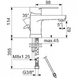 Mitigeur lavabo avec vidage - Ibaya - SIDER - Robinets / Mitigeurs - SI-134291