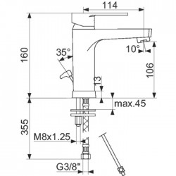 Mitigeur lavabo haut sans vidage - Ibaya - SIDER - Robinets / Mitigeurs - SI-134289