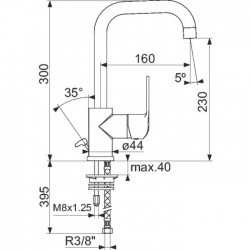 Mitigeur lavabo - Bec haut - Sans vidage - Pyla - SIDER - Robinets / Mitigeurs - SI-133241