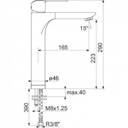 Mitigeur lavabo haut - Avec vidage - Pyla - SIDER - Robinets / Mitigeurs - SI-133240