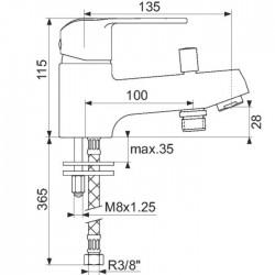 Mitigeur bain / douche - Monotrou - Pyla - SIDER - Robinets / Mitigeurs - SI-133243