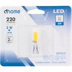 Ampoule LED capsule - G9 - 2 Watts - 4000K - DHOME - Ampoules LED - SI-249174