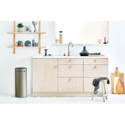 Poubelle Touch Bin New - 30 L - Platinum - BRABANTIA - Poubelle - DE-199547