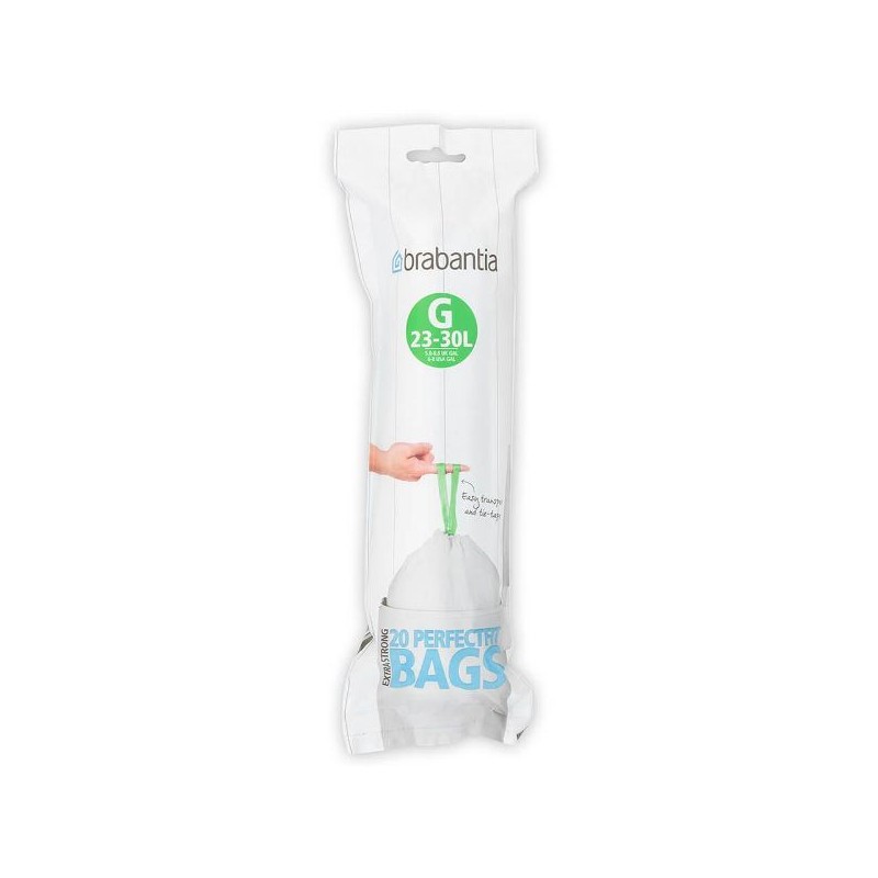 Sac poubelle x 20 - Perfect Fit - G 23 / 30 L - BRABANTIA - Sac poubelle - DE-740068