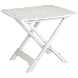 Table pliante - Tevere - Blanc - 79 x 72 x 70 cm - Accessoires pique-nique / camping / détente - DE-673616