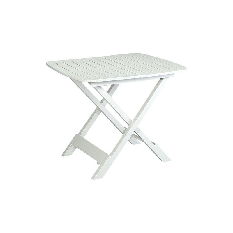 Table pliante - Tevere - Blanc - 79 x 72 x 70 cm - Accessoires pique-nique / camping / détente - DE-673616