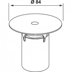 Grille de vidage avec tasse - 84 mm - NICOLL - Bouchons / clapets et grilles de vidage - SI-382954