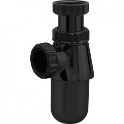 Siphon pour lavabo - Réglable 35/105 mm - Sortie 32 mm - Noir - VALENTIN - Siphons pour lavabo / Bidet / Baignoire - SI-383813