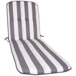 Coussin pour bain de soleil - Cancale - Gris / Blanc - JARDIN PRIVÉ - Accessoires textiles jardin - DE-802066