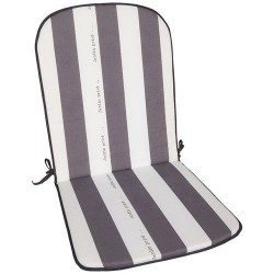 Coussin pour fauteuil x 2 - Cancale - Gris / Blanc - JARDIN PRIVÉ - Accessoires textiles jardin - DE-802074