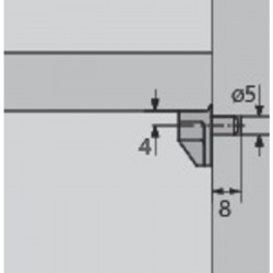 Taquet d'étagère Safety - 5 mm - Blanc - HETTICH - Équerre / Taquet - SI-430003