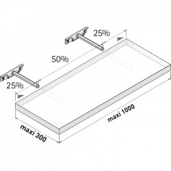 Taquet d'étagère Titan 1 - Réglage latéral - 12 mm - Acier zingué - HETTICH - Équerre / Taquet - SI-422880