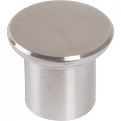 Bouton de meuble - Inox satiné - Plat - Poignées de meuble - SI-168443