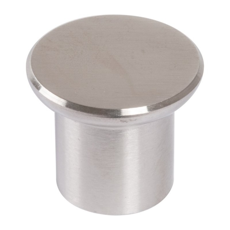 Bouton de meuble - Inox satiné - Plat - Poignées de meuble - SI-168443