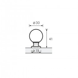 Bouton de meuble Bona - 41 mm - 30 mm - Inox brossé - HETTICH - Poignées de meuble - SI-413003