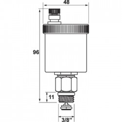 Purgeur d'air automatique - Laiton - Mâle 12 x 17 mm - 3/8" - THERMADOR - Purgeur d'air et vidange - SI-131312