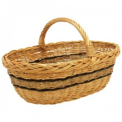 Panier ovale - Osier Buff - AUBRY GASPARD - Poussette de marché / Cabas / Panier - BR-506121