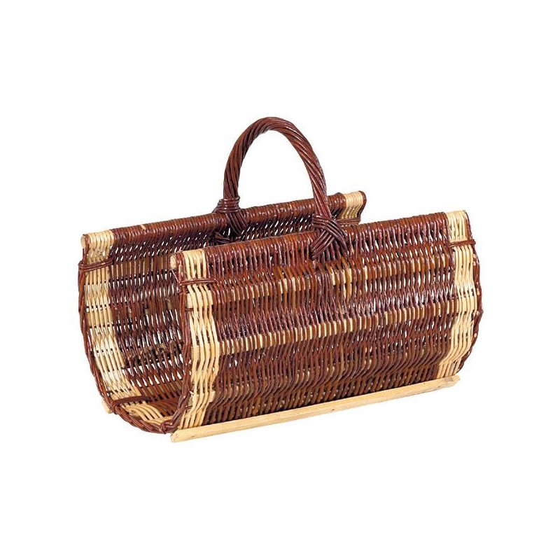 Panier à bûches - Osier brut - AUBRY GASPARD - Accessoires cheminée / poêle - DE-494849