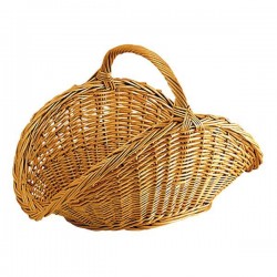 Panier à bûches - Osier Buff - Ovale - AUBRY GASPARD - Accessoires cheminée / poêle - DE-488106