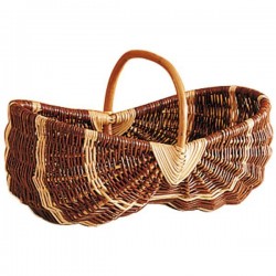 Panier - Osier Brut et Blanc - Bourguignon - AUBRY GASPARD - Poussette de marché / Cabas / Panier - BR-495580