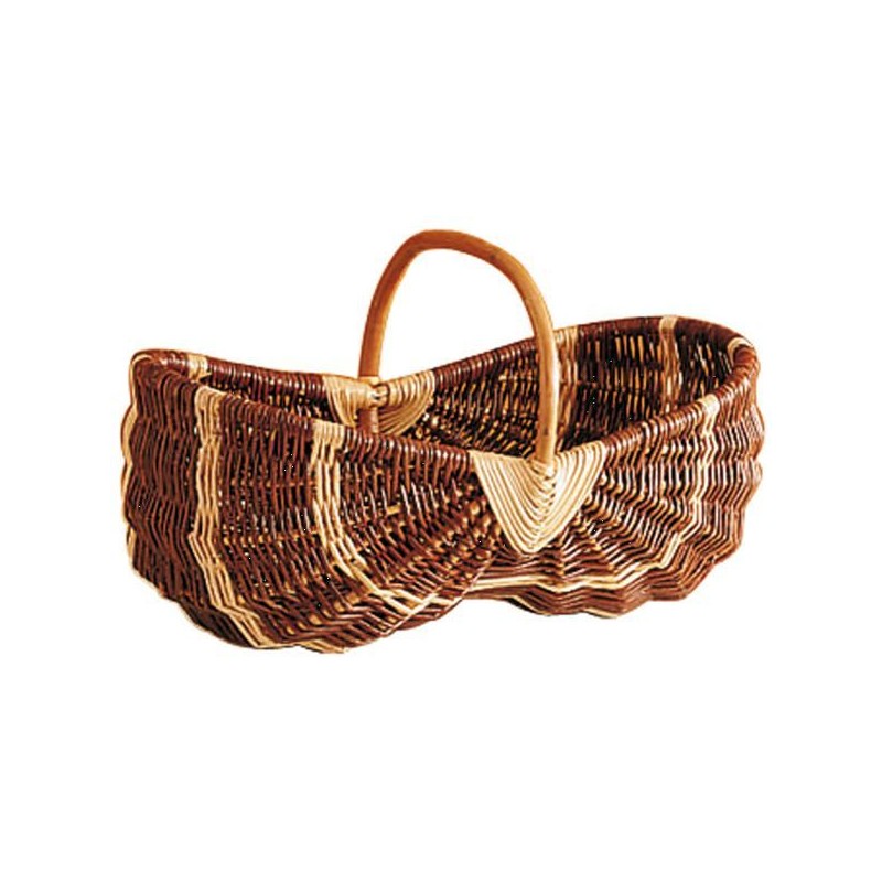 Panier - Osier Brut et Blanc - Bourguignon - AUBRY GASPARD - Poussette de marché / Cabas / Panier - BR-495580