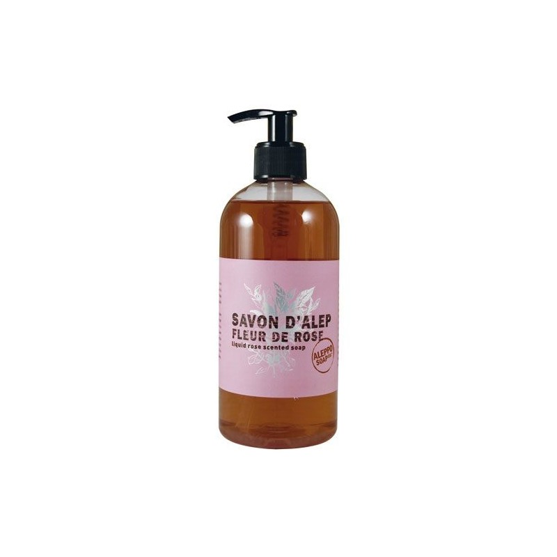 Savon d'Alep - Liquide - Fleur de Rose - 500 ml - ALEPPO - Bain, savons et soins du corps - DE-560508