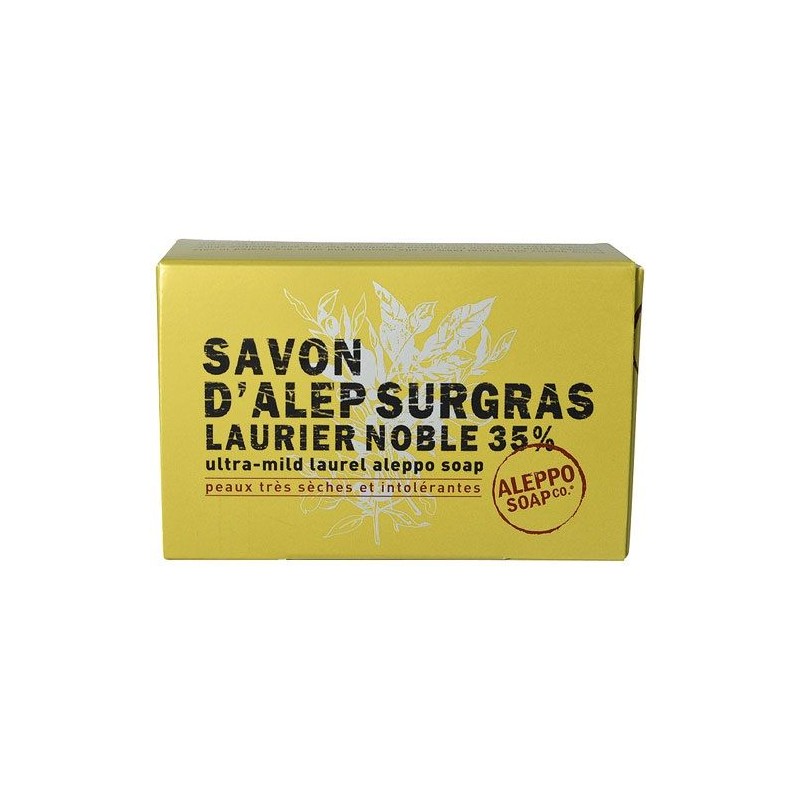 Savon d'Alep surgras - Laurier 35 % - 150 gr - ALEPPO - Bain, savons et soins du corps - DE-320656