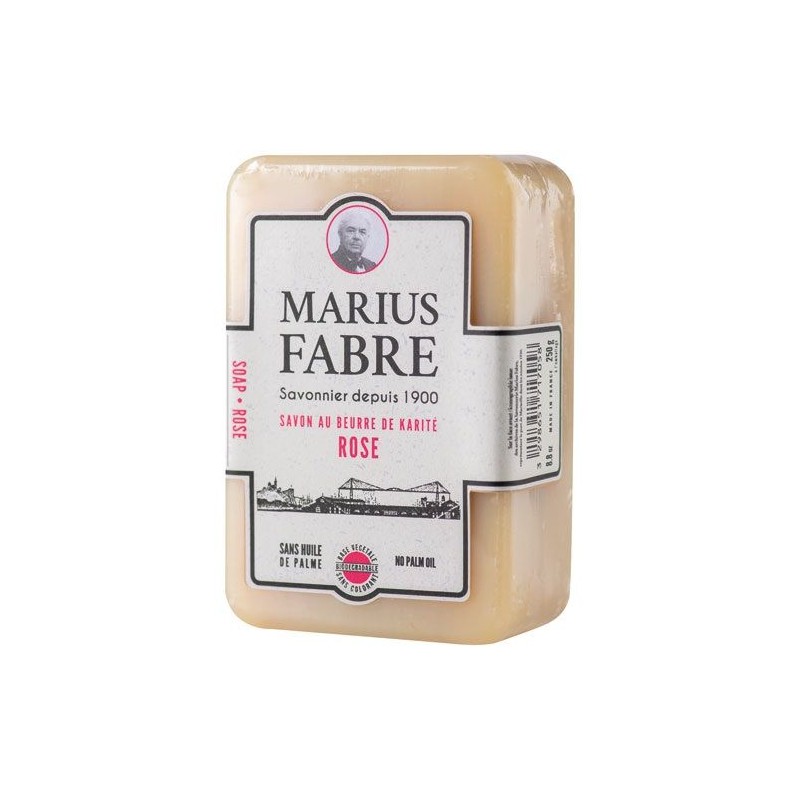 Savon - Beurre de karité - Parfum Rose - 250 gr - MARIUS FABRE - Bain, savons et soins du corps - DE-545030