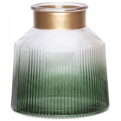 Photophore - Verre - Lanterne - Vert - H. 20 cm - COSY & TRENDY - Bougies de table / Accessoires - DE-563883